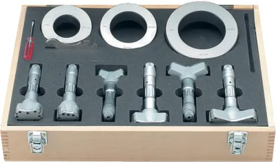 Produktbild von FORMAT Innenmessschrauben-Satz Dreipunkt 50-100mm, Messbereich:3-6 mm