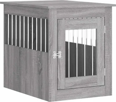 Obrázok produktu pre vidaXL Klietka pre psa v štýle nábytku Grey Sonoma 55x75x65 cm Materiál na báze dreva