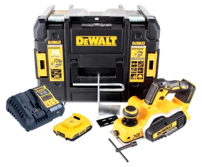 Zdjęcie produktu dla Strugarka akumulatorowa DeWalt DCP 580 D1 18V 82mm + 1x akumulator 2.0Ah + ładowarka + TSTAK
