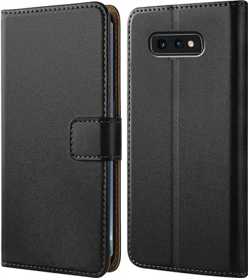 Produktbild von Handy Tasche für Samsung Galaxy S10e Schutzhülle Bookstyle Etui Klapphülle Wallet Flip Cover Case Schwarz