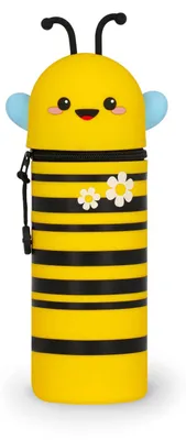 Zdjęcie produktu dla Piórnik silikonowy 2-w-1 - wzór "KAWAII" - motyw pszczoły