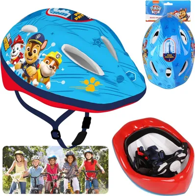 Obrázek produktu pro Paw Patrol Modrá dětská cyklistická přilba, chlapecká, nastavitelná 52-56 cm