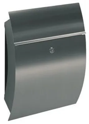 Produktbild von Albert Wandbriefkasten, integriertes Zeitungsfach, 50 x 36 cm, metallisch