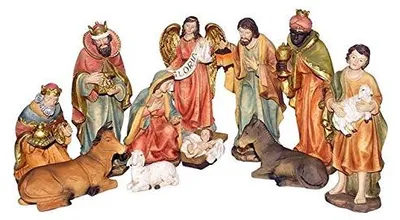 Krippenfigur-Set, 11-teilig, Kunstharz, 20 cm