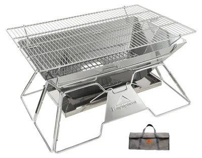 Immagine prodotto di Ampio focolare portatile per campeggio, barbecue in acciaio inossidabile
