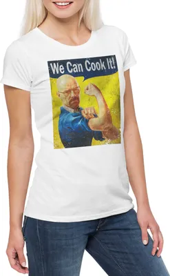 Produktbild von Urban Backwoods We Can Cook It, Damen T-Shirt, Farbe: Weiß, Größe: L