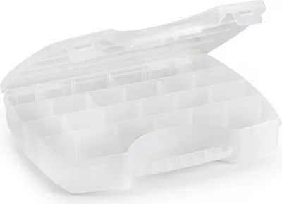 Produktbild von Sortierbox - 13 Facher - transparent - 25 x 21 x 4 cm - Kunststoff