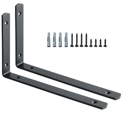 Produktbild von Plankdräger schwarz, Edelstahl, 250 mm x 150 mm, für Wandmontage