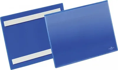 Produktbild von DURABLE Kennzeichnungstasche, selbstklebend, blau/transparent, 210x148mm (A5)...