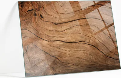 Produktbild von Bedruckte Glas Tischplatte 80x60 cm – Glasplatte mit Motiv – Esstischplatte bedruckt – Sicherheitsglas mit Druck – Tischplatte Ersatz – pflegeleicht – modern – dekorativ – Motivglas – Glastisch modern – Glasplatte Kunst – Glastischplatte Nachbildung –  Natürliche Holzmaserung