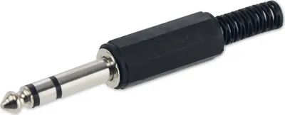 Produktbild von 6,3 mm Klinkenstecker, stereo, 3 polig , Kunststoffgehäuse (22220500)