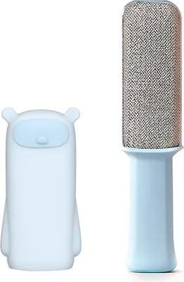 Image de Magic Lint Remover Brush 10 pouces Éliminateur de poils d'animaux Brosse autonettoyante pour meubles Tapis Siège de voiture & Rembourrage - Bleu