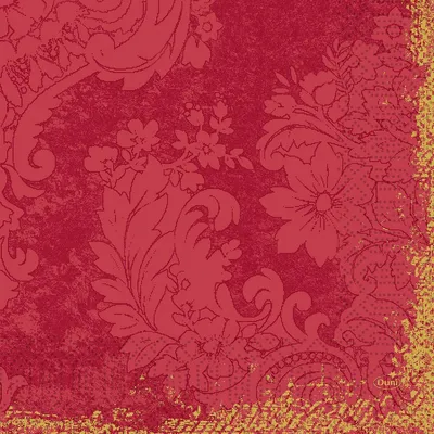 Produktbild von 4x Zelltuchservietten 33 x 33 cm 3-lagig 1/4 Falz Royal bordeaux | Packung (250 Stück)