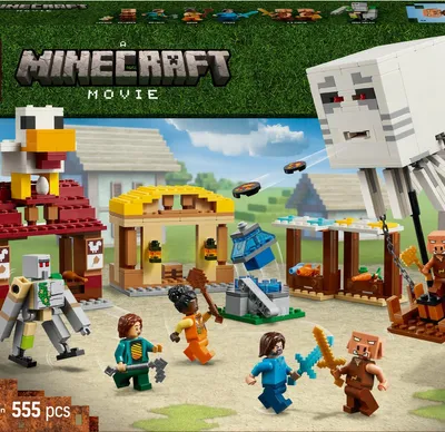 Image de LEGO Minecraft Attaque du village Ghast 21273 555 pièces dès 10 ans