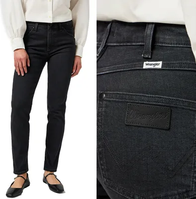 Produktbild von Wrangler PIPER Smokey tall schwarz Damen Denim Hose W29 L30