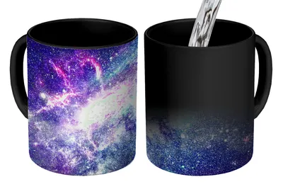 Produktbild von MuchoWow® Magický pohár Vesmír - vesmír - farby 350 ml Pohár na zmenu farby Darček Nápad na darček - Foto hrnček