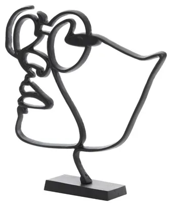 Immagine prodotto di Light & Living Statua Volto Nero 45 Cm