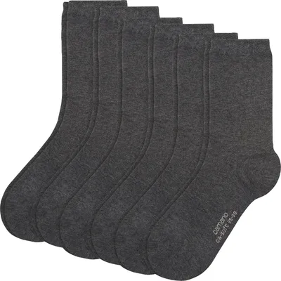 Produktbild von Camano Damen-Socken 6 Paar anthrazit-melange 39 - 42