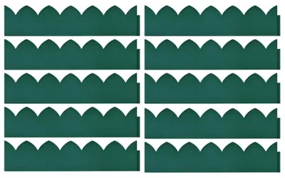 Produktbild von vidaXL Rasenkanten 10 Stk. Grün 65x15 m PP