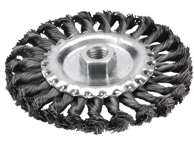 Zdjęcie produktu dla Szczotka obrotowa Extol Craft (17024) siatka promieniowa, ?100mm, drut falisty S 0.5mm, M14x2mm