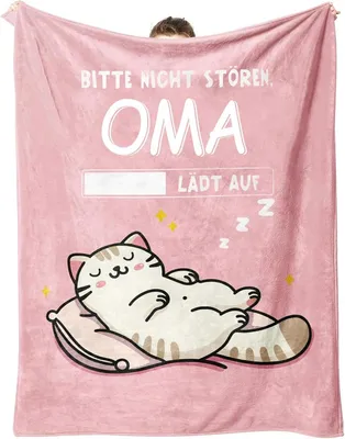 Produktbild von Geschenke für die Großmutter, Kuscheldecke, Geburtstagsgeschenk für die Oma, Geschenk zum Valentinstag, Muttertag, 150x130 cm