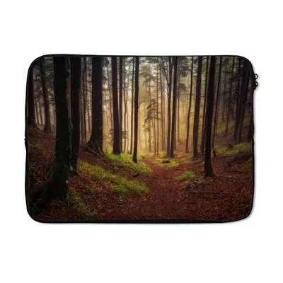 Produktbild von MuchoWow® Laptop Hülle 14 ZollBäume - Natur - Wald Laptoptasche - Laptoptasche - Stoßsicher - Schutzhaube