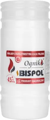 Zdjęcie produktu dla Wkład do znicza parafinowy BISPOL WP5G 108H 1szt.