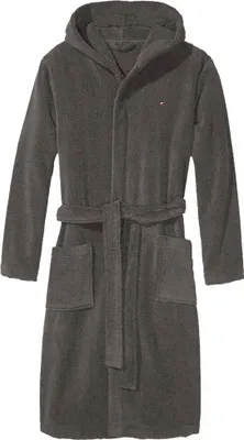 Imagen del producto de Bata de baño con capucha de Tommy Hilfiger, modelo XL, con cierre de botón imantado