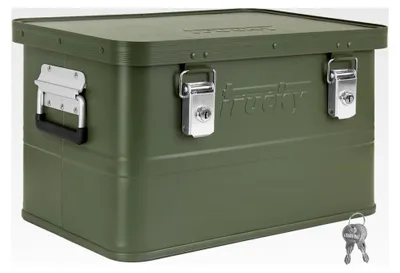 Produktbild von Aluminiumkiste mit Deckel in Grün, 30 Liter, abschließbar