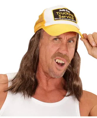 Produktbild von Lastwagenfahrer - Trucker Hut mit langen Haaren