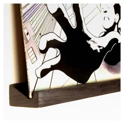 Produktbild von Wandhalterung für Vinyl-Schallplatten | Schallplattenständer mit einfacher Montage | Massivholz Eiche | Vinyl-Dekoration | Vinyl-Aufbewahrung – Schwarz