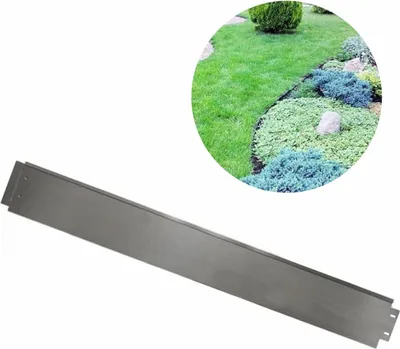 Produktbild von Rasenkanten Metall Alu/Zink 100 cm x 18 cm | Rasenkanten | Beeteinfassung | Beetumrandung | Beetbegrenzungen