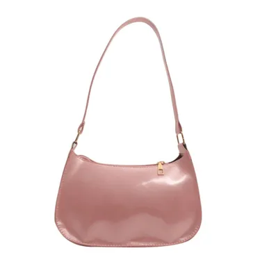 Produktbild von Damen Mini Umhängetasche Rosa Kunstleder Leicht mit Reißverschluss
