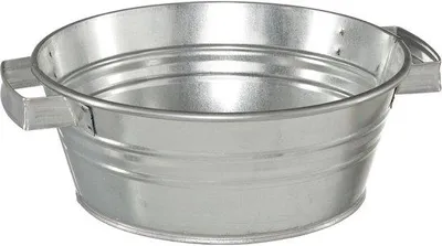Productafbeelding van Verzinkin Plantenpot Ø 37 cm - Zilver - Hoogwaardige kwaliteit - 1 stuk