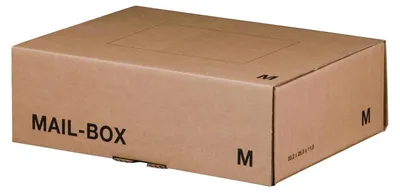 Produktbild von 20x Versandkarton 331x241x104mm MAILBOX M mit Steckverschluss wiederverschließbar braun