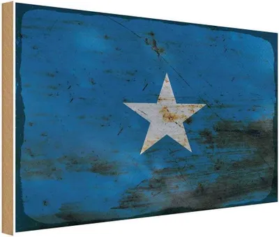Produktbild von vianmo Holzschild 30x40 cm Somalia Flagge Fahne Wappen