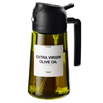 Immagine prodotto di Dispenser di olio 2 in 1 con funzione spray e versatore, flacone spray da 470 ml, spruzzatore per olio alimentare - DUOIL