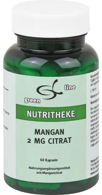 Image de Green Line Nutritheke Manganèse 2 mg Citrate en gélules, 60 gélules