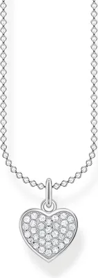 Produktbild von Thomas Sabo KE2046-051-14-L38V Silberne Pavé Herz Kette 36-38 cm Damen