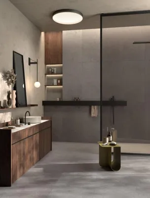 Productafbeelding van CASA39, porseleinen vloertegel met steeneffect, grijs, 60x120 cm, La Faenza Gea
