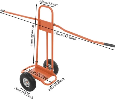 Produktbild von Trockenbauwagen, 220 kg Tragfähigkeit, langlebige Eisenkonstruktion, Orange