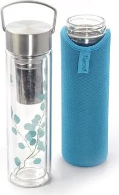 Produktbild von Flowtea "Trees" Doppelwandiges Glas mit Edelstahlsieb, inklusive Neoprenhülle, mit Trageschlaufe, im attraktiven Geschenkkarton, 0,35 l