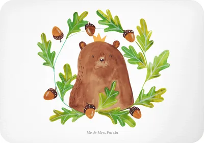 Produktbild von Mr. & Mrs. Panda Kühlschrankmagnet Bär König - Weiß - Geschenk, Papa, Daddy, haftmagnet, Dad, Teddy, Vatertag, whiteboardmagnet, Vater, zettelhalter, magnet, holzmagnet