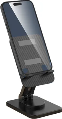 Produktbild von Telefon-Ständer 360 Grad rotierenden Faltzellenhalter Multifunktionsfähig Tablet Rack für Ipad cool schwarz