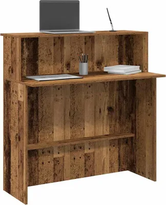 Produktbild von vidaXL Empfangstheke Altholz-Optik 100x50x103,5 cm Holzwerkstoff