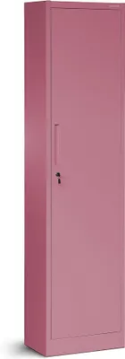 Produktbild von Aktenschrank Büroschrank Metallschrank Aufbewahrungsschrank 4 Fachböden Flügeltür Pulverbeschichtung Metall 185 cm x 45 cm x 40 cm (Rosa)