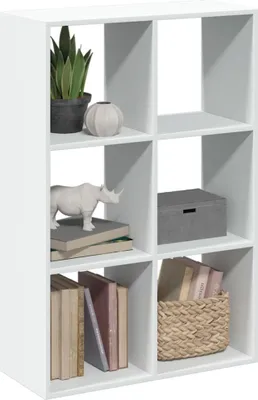 Produktbild von "im Angebot" Büroregal modern - Raumteiler-Bücherregal stilvolle - Weiß 69,5x29x103,5 cm Holzwerkstoff - Aktenregal CC24445