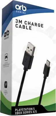 Produktbild von ORB Ladekabel für Gamepads USB-C 3m (PS5/XSX)