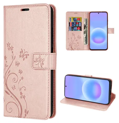Produktbild von Handyhülle für Samsung Galaxy A57 Klapphülle 3 Kartenfächer & Geldfach Rosegold