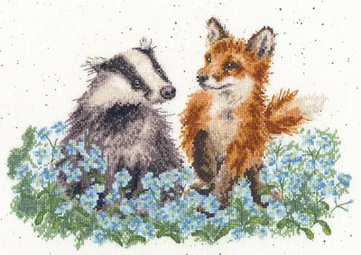 Image de Bothy Threads point de croix set "La clairière", motif à compter, XHD125, 34x24cm
